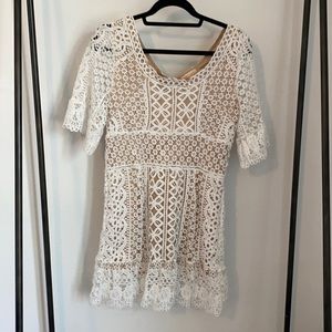 White lace Vici collection dress